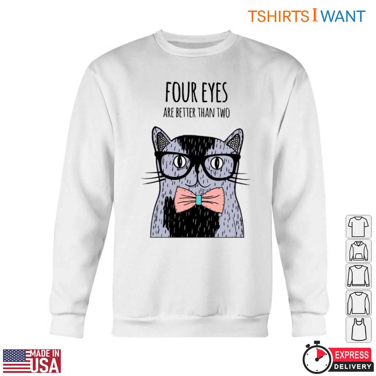 Cat With Glasses T Shirt Nerdy Cat Design 5 1.jpg
