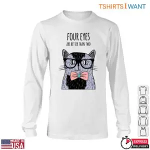 Cat with Glasses T-Shirt - Adorable Nerdy Bow Tie Design 11 Cat With Glasses T Shirt Nerdy Cat Design 6 1.jpg