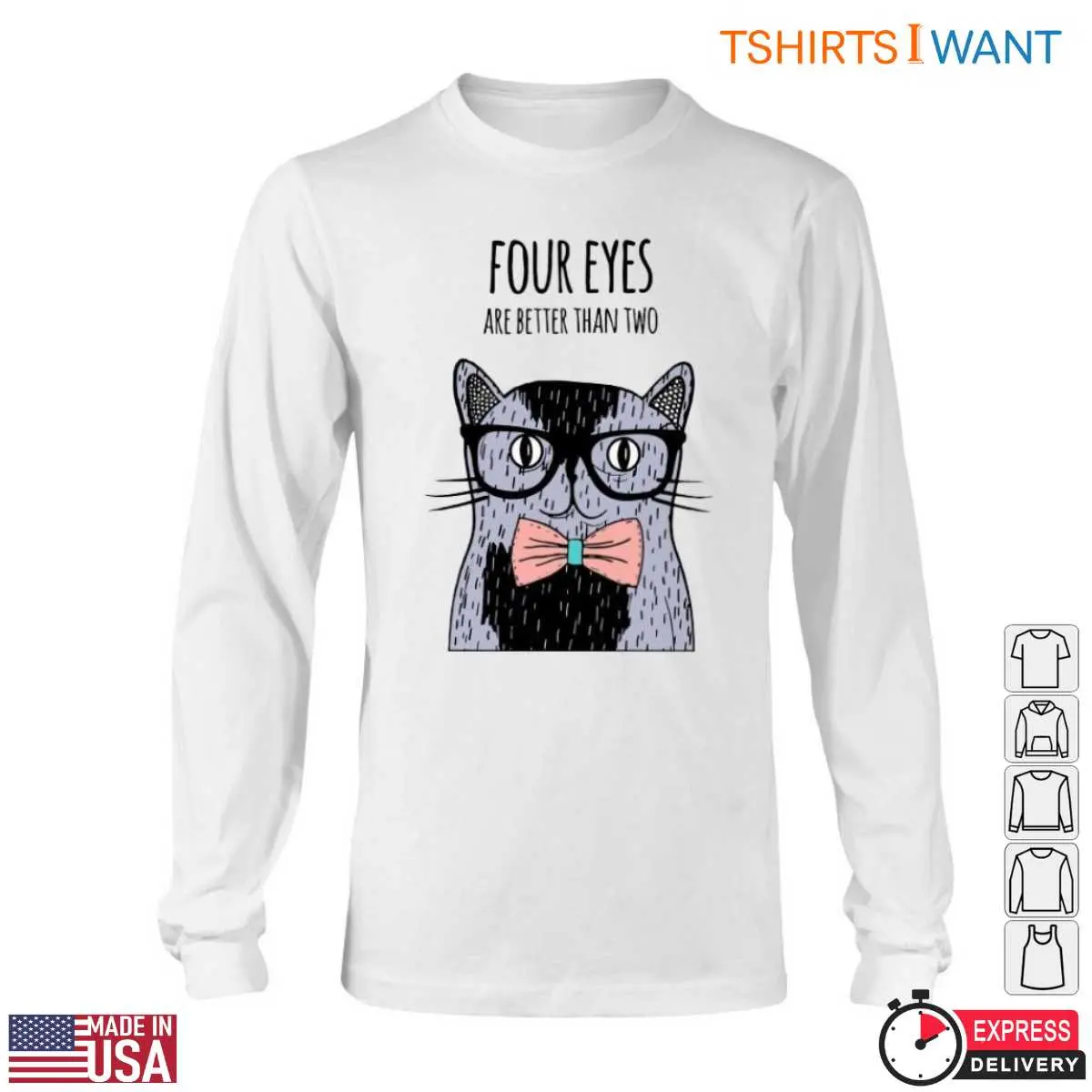 Cat With Glasses T Shirt Nerdy Cat Design 6 1.jpg