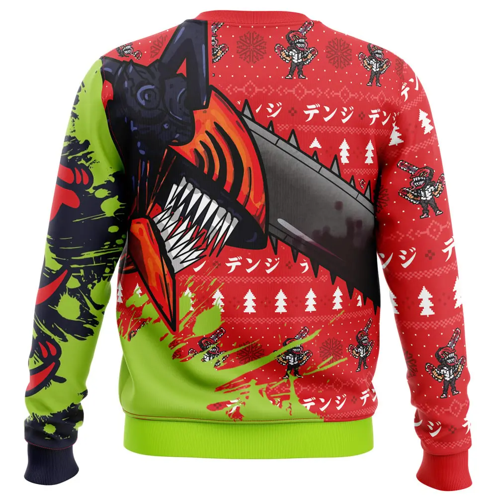 Chainsaw Man Christmas Hybrid Form Denji Sweater 1 1.jpg