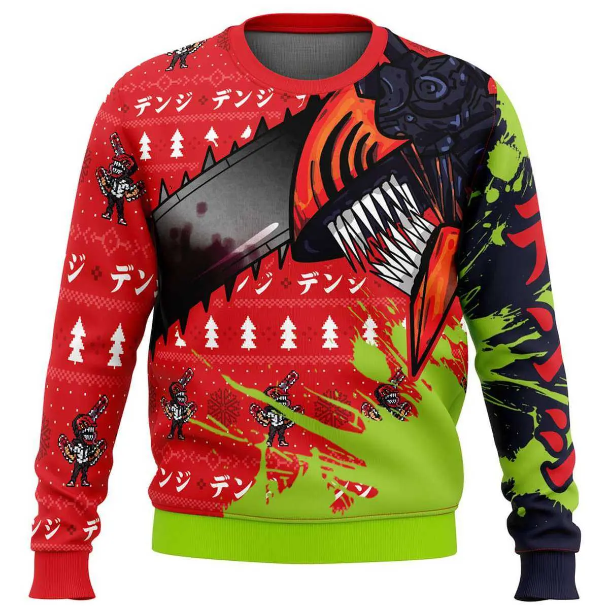 Chainsaw Man Christmas Hybrid Form Denji Sweater 2 1.jpg