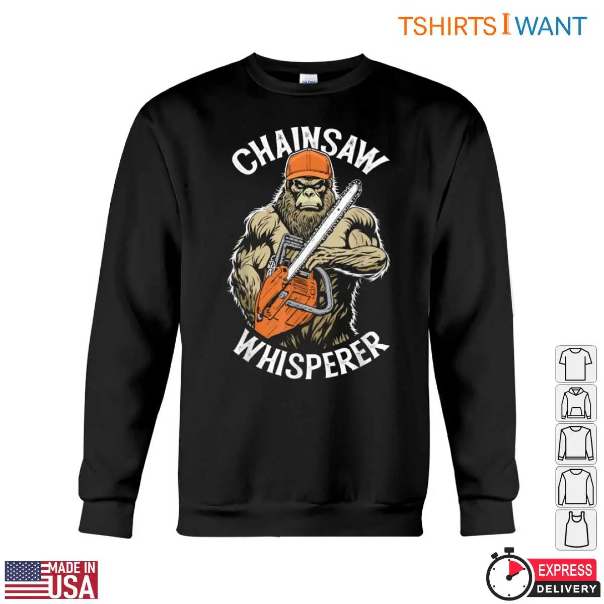Chainsaw Whisperer Bigfoot Lumberjack T Shirt Mens Funny Sasquatch Design 3 1 1.jpg