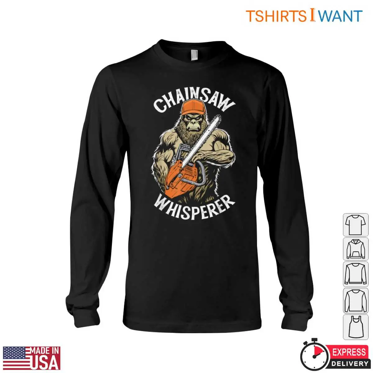 Chainsaw Whisperer Bigfoot Lumberjack T Shirt Mens Funny Sasquatch Design 4 1 1.jpg