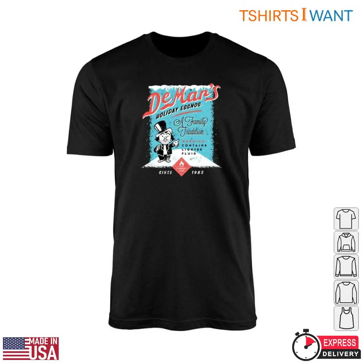 Charles DeMar T-Shirt - Holiday Eggnog Tradition 10 Charles DeMar T-Shirt Front View