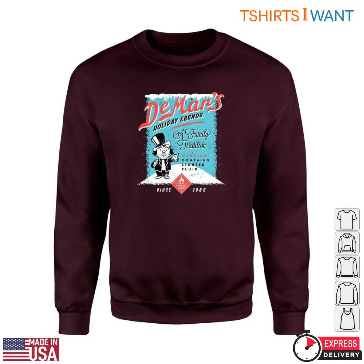Charles DeMar T-Shirt - Holiday Eggnog Tradition 11 Charles DeMar T-Shirt Detail
