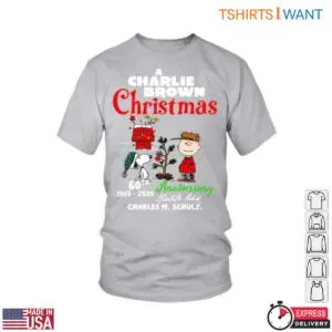 Charlie Brown 60th Anniversary T-Shirt - A Charlie Brown Christmas with Snoopy and Tree 10 Charlie Brown 60th Anniversary Holiday Shirt 5 1.jpg