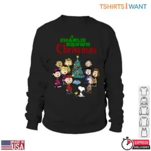 Charlie Brown Christmas T-Shirt - Peanuts Gang Holiday Tree Graphic 9 Charlie Brown A Christmas Holiday Design 4 1.jpg
