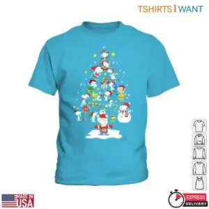 Charlie Brown And Friends T-Shirt - Holiday Graphic with Snoopy and Tree 11 Charlie Brown And Friends Christmas Tree Scene Shirt 6 1.jpg