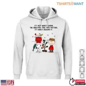 Charlie Brown Christmas T-Shirt - 'It's Not What's Under the Tree' Quote in Christmas Scene 9 Charlie Brown Christmas T Shirt Holiday Quote 4 1.jpg