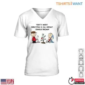 Charlie Brown Christmas Tree Farm T-Shirt - 'Selling Trees That Just Need a Little Love' Peanuts Holiday Graphic 8 Charlie Brown Christmas Tree Farm Holiday Tee 3 1.jpg