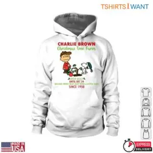 Charlie Brown Christmas Tree Farm T-Shirt - 'Selling Trees That Just Need a Little Love' Peanuts Holiday Graphic 9 Charlie Brown Christmas Tree Farm Holiday Tee 4 1.jpg