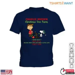 Charlie Brown Christmas Tree Farm T-Shirt - 'Selling Trees That Just Need a Little Love' Peanuts Holiday Graphic 11 Charlie Brown Christmas Tree Farm Holiday Tee 6 1.jpg