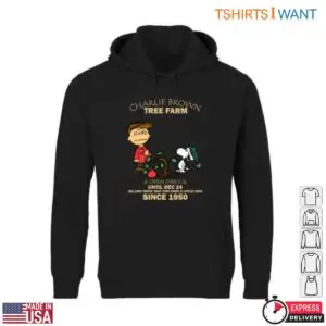 Charlie Brown Tree Farm T-Shirt - Festive Holiday Graphic with Snoopy and Charlie Brown 9 Charlie Brown Tree Farm Holiday Spirit T Shirt 4 1.jpg