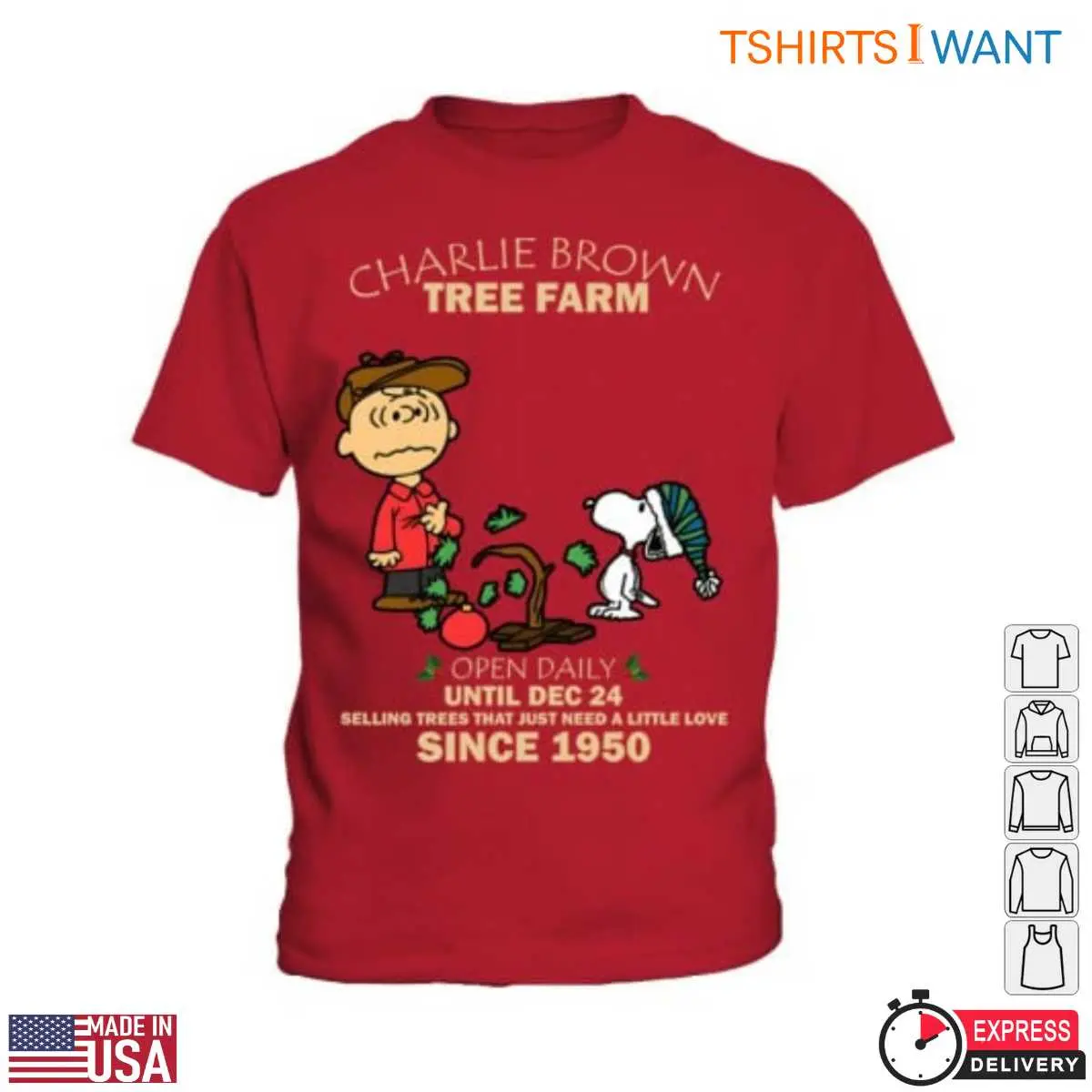 Charlie Brown Tree Farm Holiday Spirit T Shirt 5 1.jpg