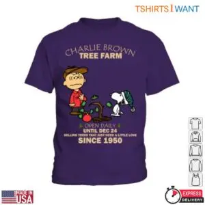 Charlie Brown Tree Farm T-Shirt - Festive Holiday Graphic with Snoopy and Charlie Brown 11 Charlie Brown Tree Farm Holiday Spirit T Shirt 6 1.jpg