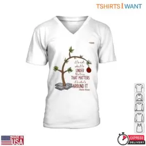 Charlie Brown's Christmas Tree T-Shirt – Leaning Tree with Holiday Quote 8 Charlie Browns Christmas Tree Holiday Spirit Design 3 1.jpg
