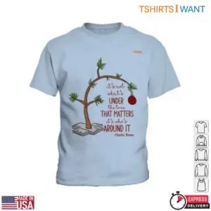 Charlie Brown's Christmas Tree T-Shirt – Leaning Tree with Holiday Quote 11 Charlie Browns Christmas Tree Holiday Spirit Design 6 1.jpg
