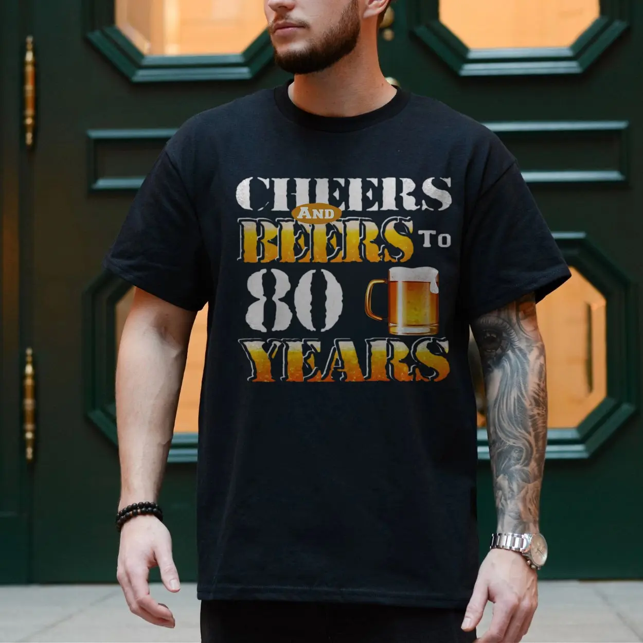 Cheer and Beers to 80 Years Birthday T Shirt 4 1.jpg
