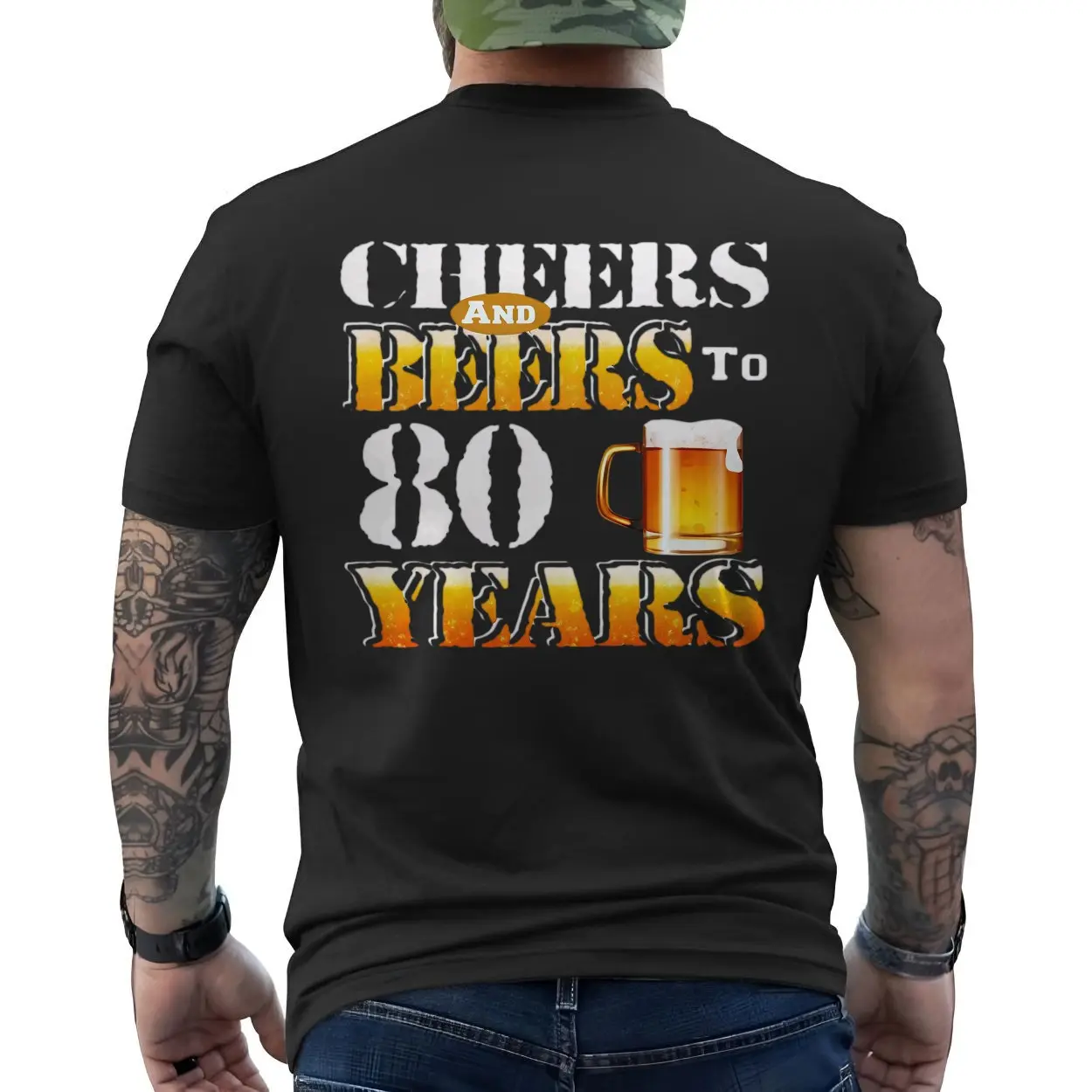 Cheer and Beers to 80 Years Birthday T Shirt 6 1.jpg