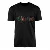 Chicano T shirt E28093 Mexican American Heritage Flag Script Tee 1.jpg