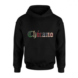 Chicano T shirt E28093 Mexican American Heritage Flag Script Tee 2.jpg