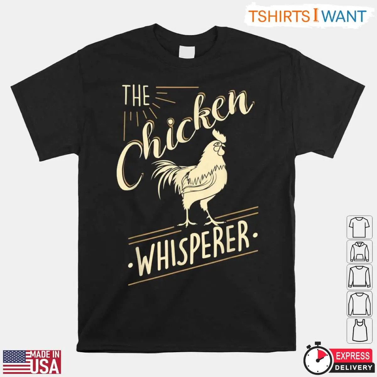 Chicken Whisperer Funny T-Shirt - Humorous Poultry Tee 8 Chicken Whisperer Funny T-Shirt Front View