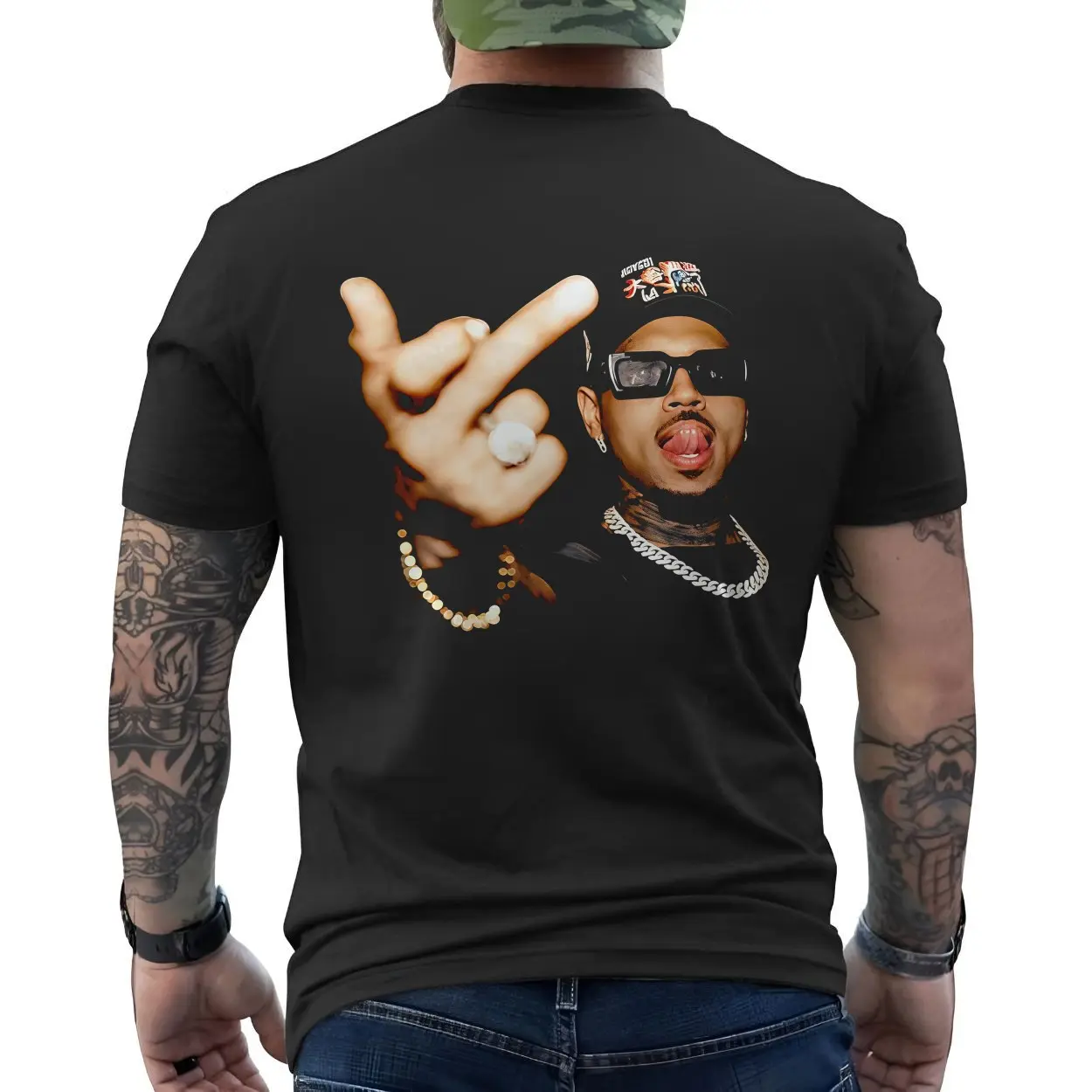 Chris Brown Vintage Middle Finger Graphic Tee 6 1.jpg