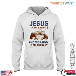 Christian Camera T-Shirt - Jesus Is My Savior Photography Is My Therapy Design 9 Christian Camera T Shirt Jesus Photography 4 1.jpg