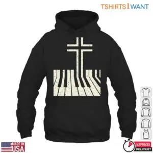 Christian Cross and Piano Teacher Keyboard T-Shirt 9 Christian Cross and Piano Teacher Keyboard T Shirt 4 1.jpg