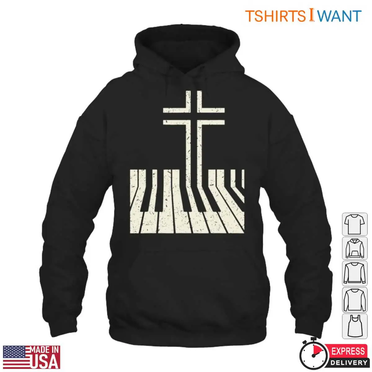 Christian Cross and Piano Teacher Keyboard T Shirt 4 1.jpg
