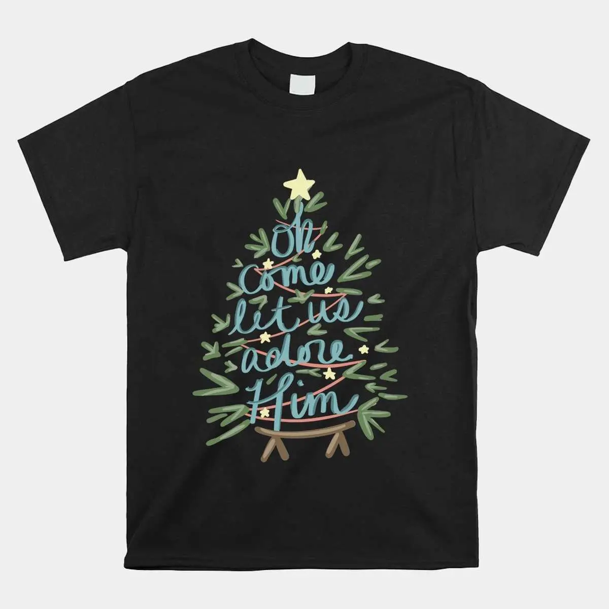 Christian Family Christmas Nativity Shirt - Oh Come Let Us Adore Him 10 Christian Family Christmas Nativity Shirt