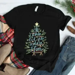 Christian Family Christmas Nativity Shirt - Oh Come Let Us Adore Him 7 Christian Family Christmas Nativity Shirt 3 1.jpg