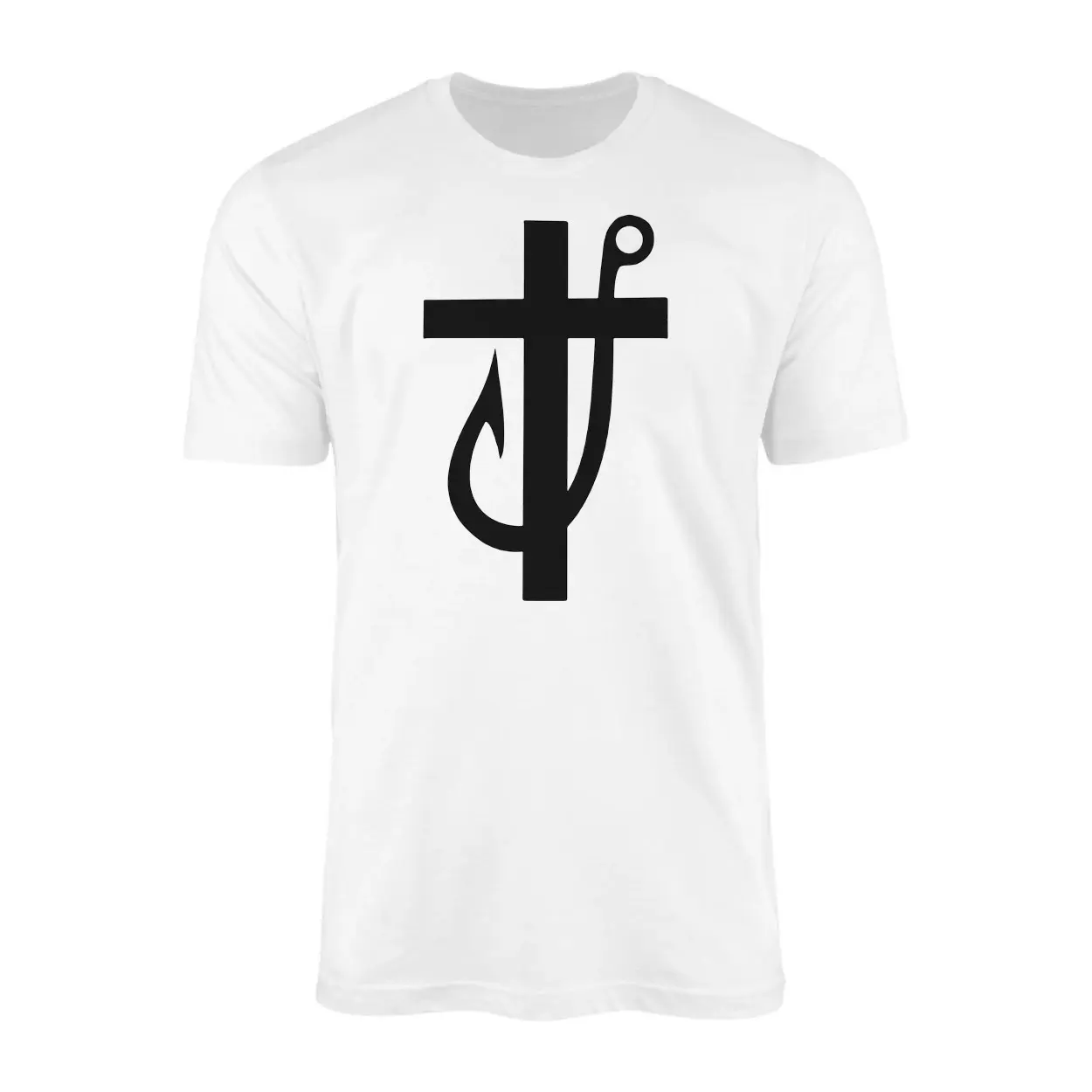 Christian Fisherman Gift T Shirt Faith Fishing Cross Hook Logo 1 1.jpg
