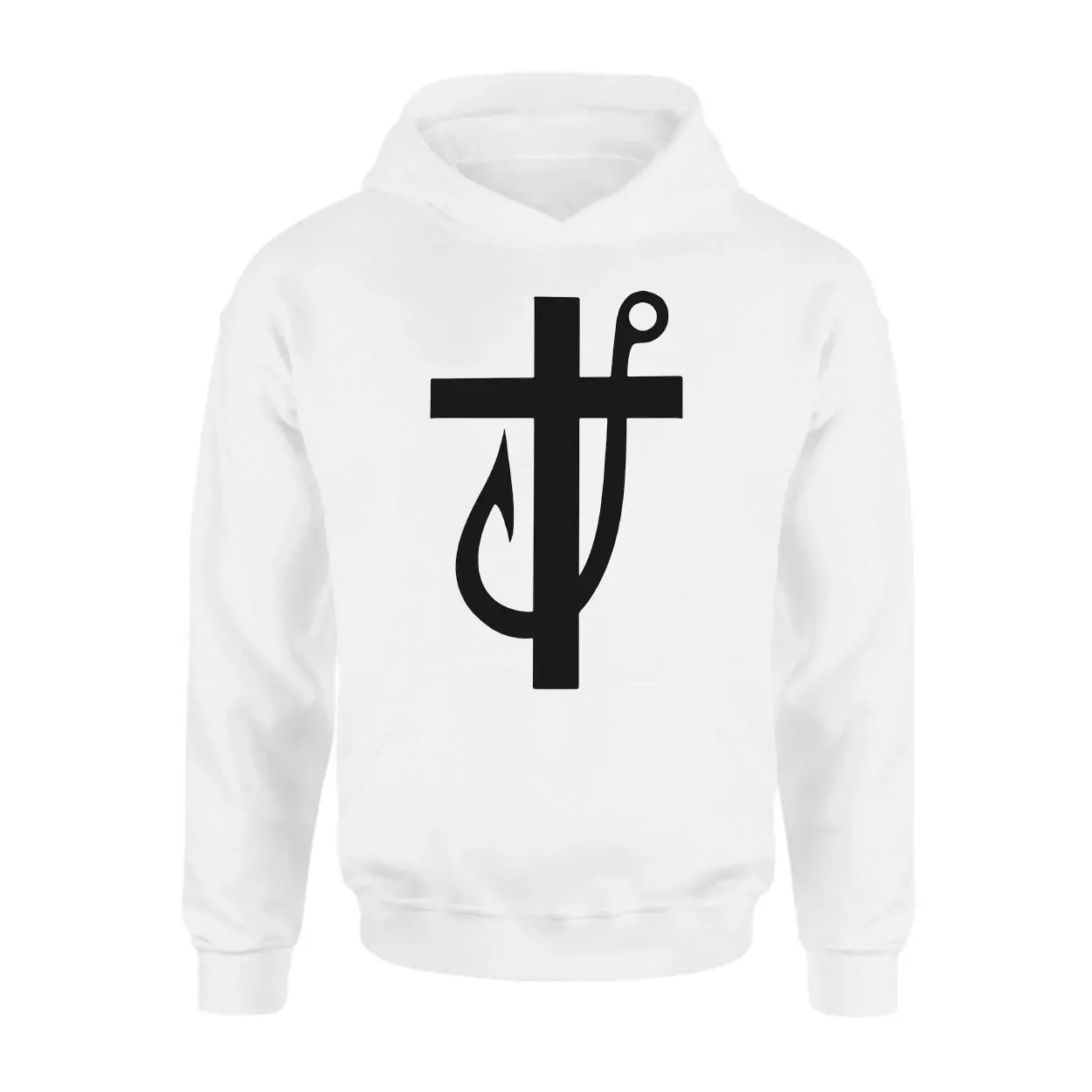 Christian Fisherman Gift T Shirt Faith Fishing Cross Hook Logo 2 1.jpg