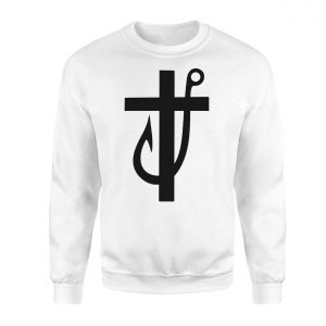 Christian Fisherman Gift T Shirt Faith Fishing Cross Hook Logo 3 1.jpg