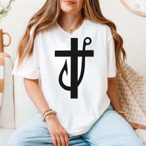 Christian Fisherman Gift T Shirt Faith Fishing Cross Hook Logo 5 1.jpg