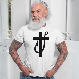 Christian Fisherman Gift T Shirt Faith Fishing Cross Hook Logo 7 1.jpg