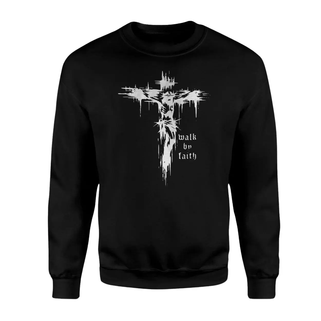 Christian Gothic T-shirt – Walk by Faith Cross Graphic Tee 3 Christian Gothic T shirt E28093 Walk by Faith Cross Graphic Tee 3.jpg