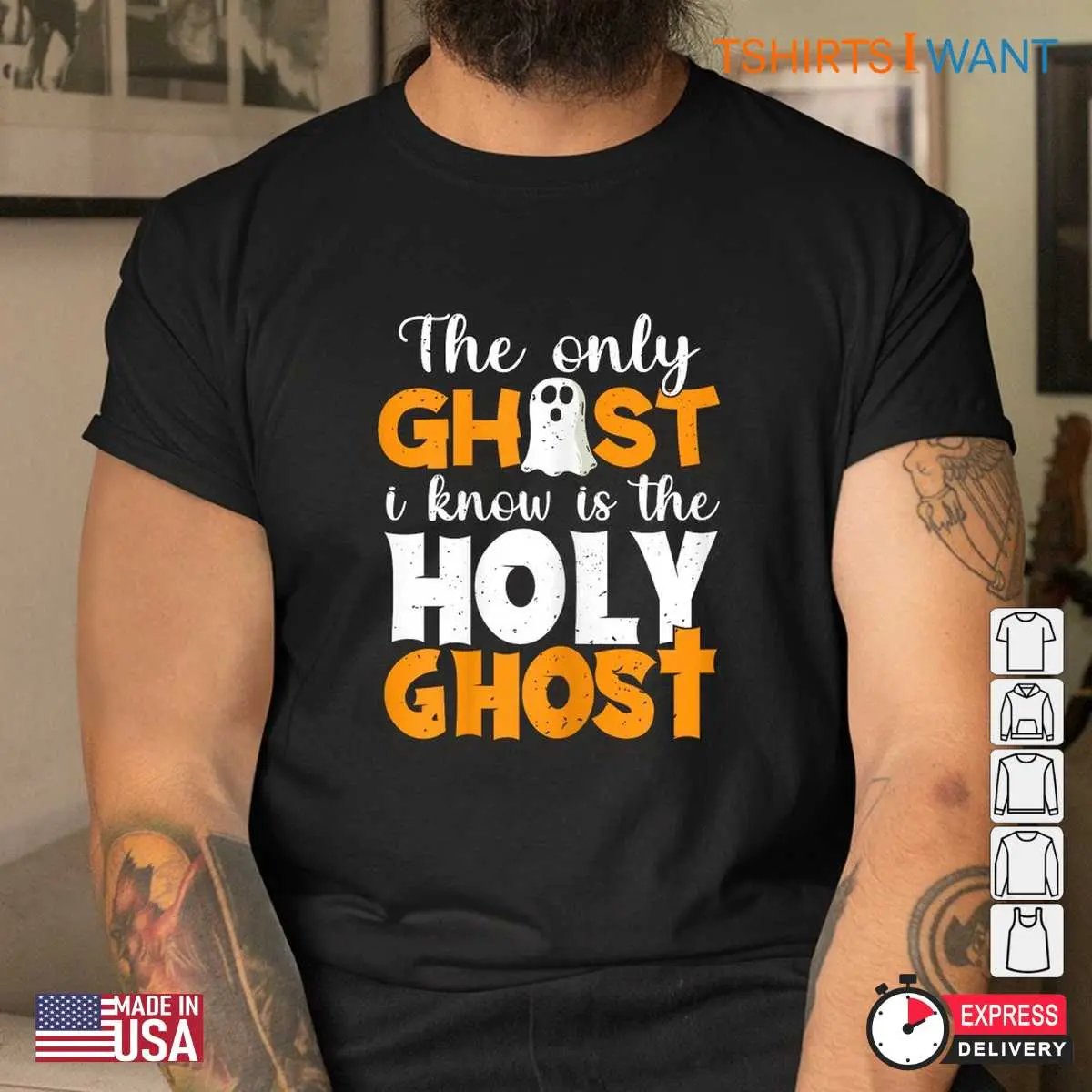 Christian Halloween T Shirts Holy Ghost Faith Tee 4 1.jpg