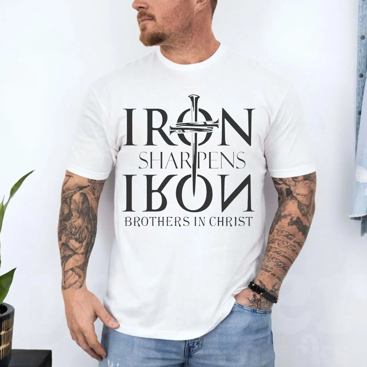 Christian Mens T Shirt E28093 Iron Sharpens Iron Brothers in Christ Tee 4.jpg