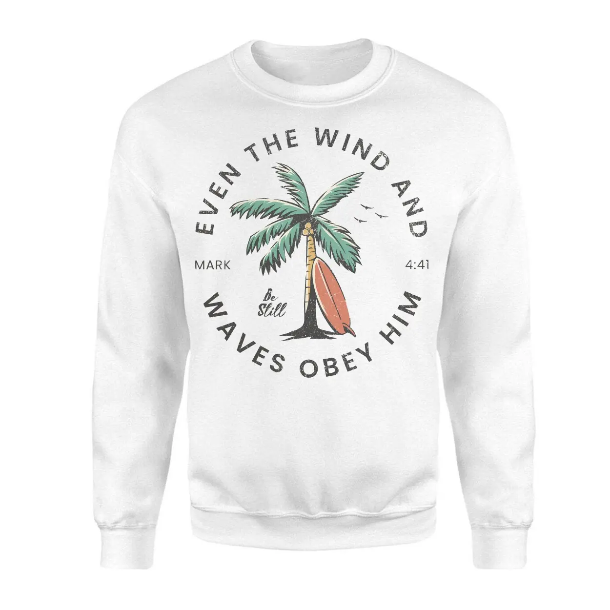 Christian Surf T shirt E28093 Mark 4 41 Be Still Palm Tree Beach Tee 3.jpg
