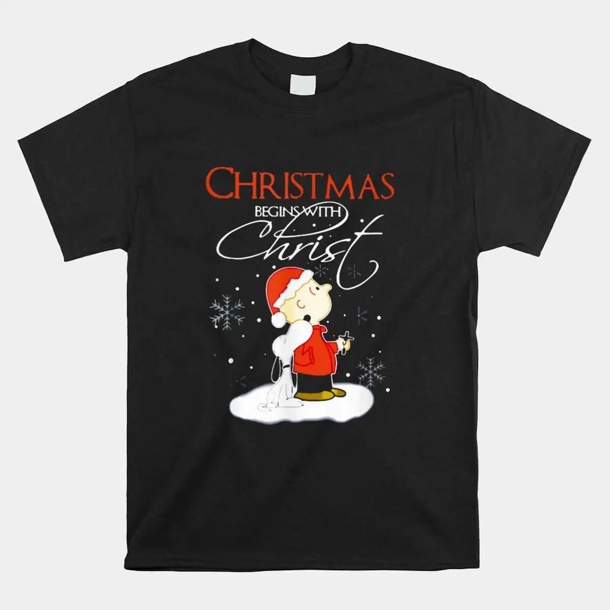 Christmas Begins With Christ Shirt - Inspirational Holiday Message 10 Christmas Begins With Christ Inspirational Tee