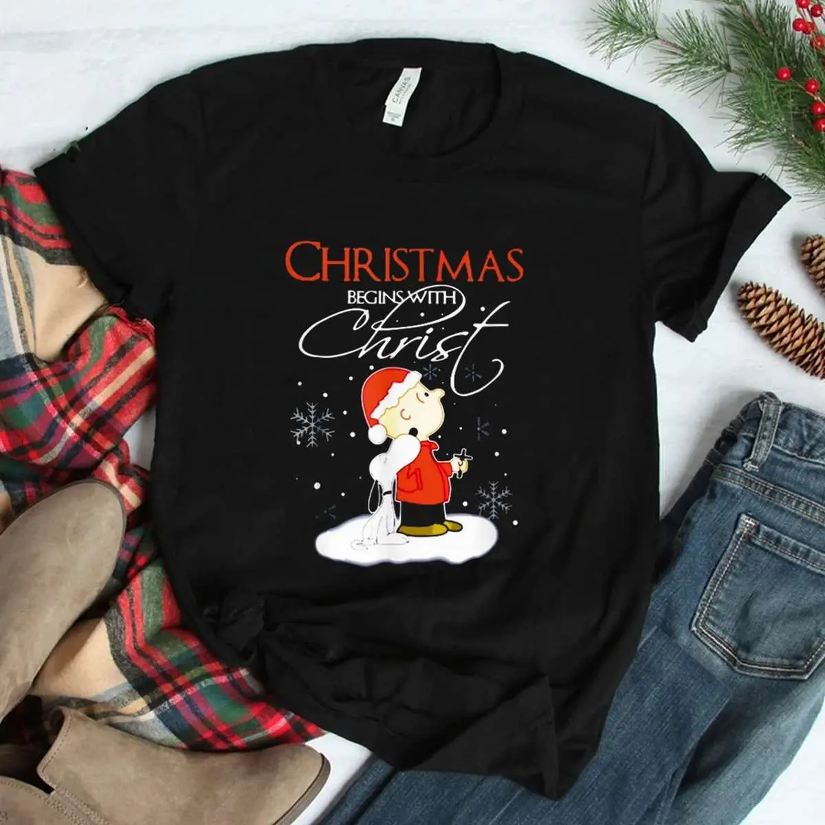 Christmas Begins With Christ Shirt - Inspirational Holiday Message 11 Christmas Begins With Christ Shirt Design