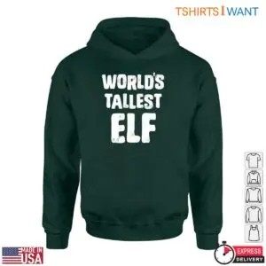 Christmas Elf T-Shirt - World's Tallest Elf Funny Tee 6 Christmas Elf T Shirt Worlds Tallest Elf Funny Design 2 1.jpg
