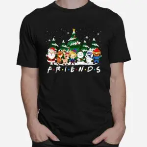 Christmas Family Pajamas Shirt - Santa, Rudolph, Snowman Friends Design 6 Christmas Family Pajamas Santa Friends 2 1.jpg