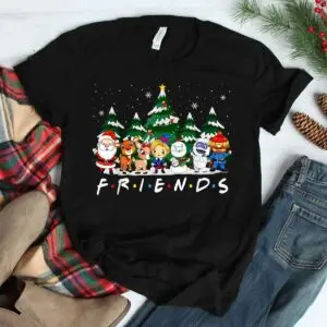 Christmas Family Pajamas Shirt - Santa, Rudolph, Snowman Friends Design 7 Christmas Family Pajamas Santa Friends 3 1.jpg