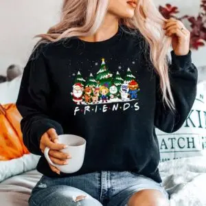Christmas Family Pajamas Shirt - Santa, Rudolph, Snowman Friends Design 9 Christmas Family Pajamas Santa Friends 5 1.jpg