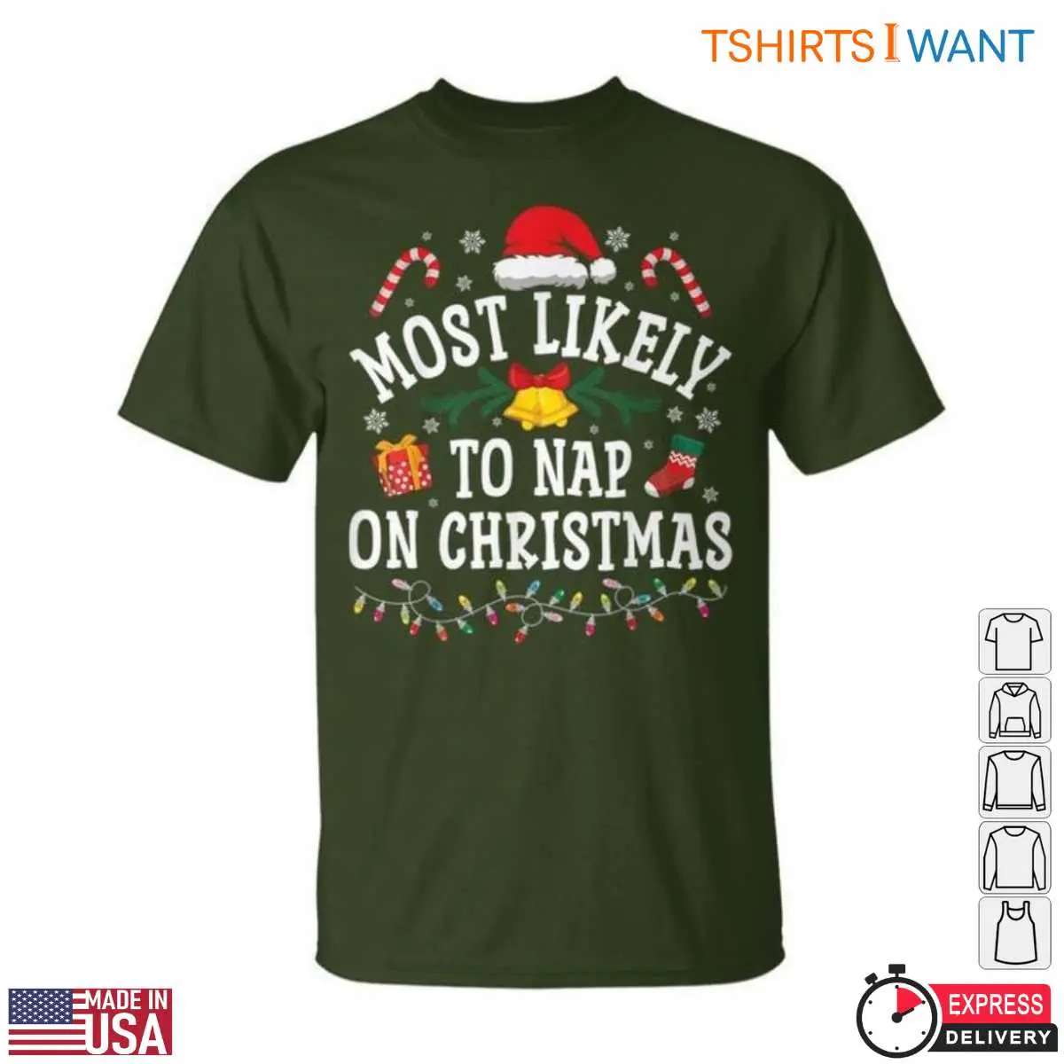 Christmas Graphics T-Shirt - Santa Hat, Gifts, and Holiday Cheer 13 Christmas Graphics T-Shirt Detail