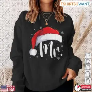 Christmas Hat Santa T-Shirt - Mr And Mrs Claus Couples Matching Christmas 8 Christmas Hat Santa Couples Matching T Shirt 3 1.jpg