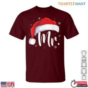 Christmas Hat Santa T-Shirt - Mr And Mrs Claus Couples Matching Christmas 10 Christmas Hat Santa Couples Matching T Shirt 5 1.jpg